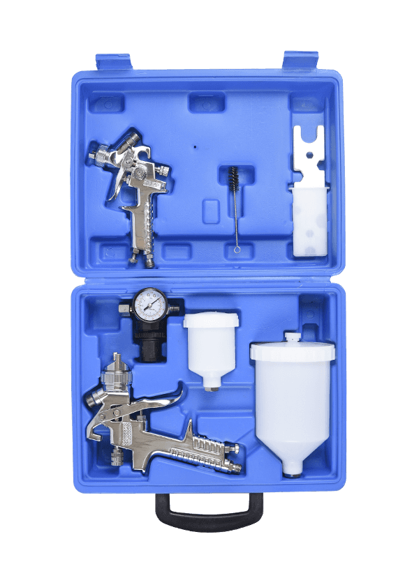 수성 페인트 스프레이 건-HVLP-H-827-슈트-실버